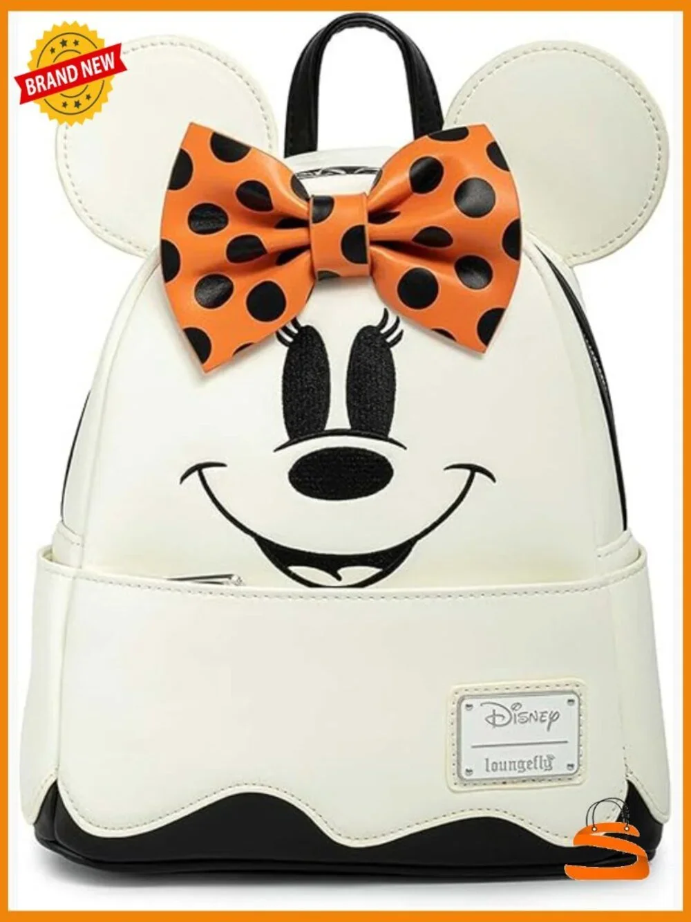 Disney Ghost Minnie Mouse Glow in Dark Cosplay Double Strap Shoulder Bag Purse